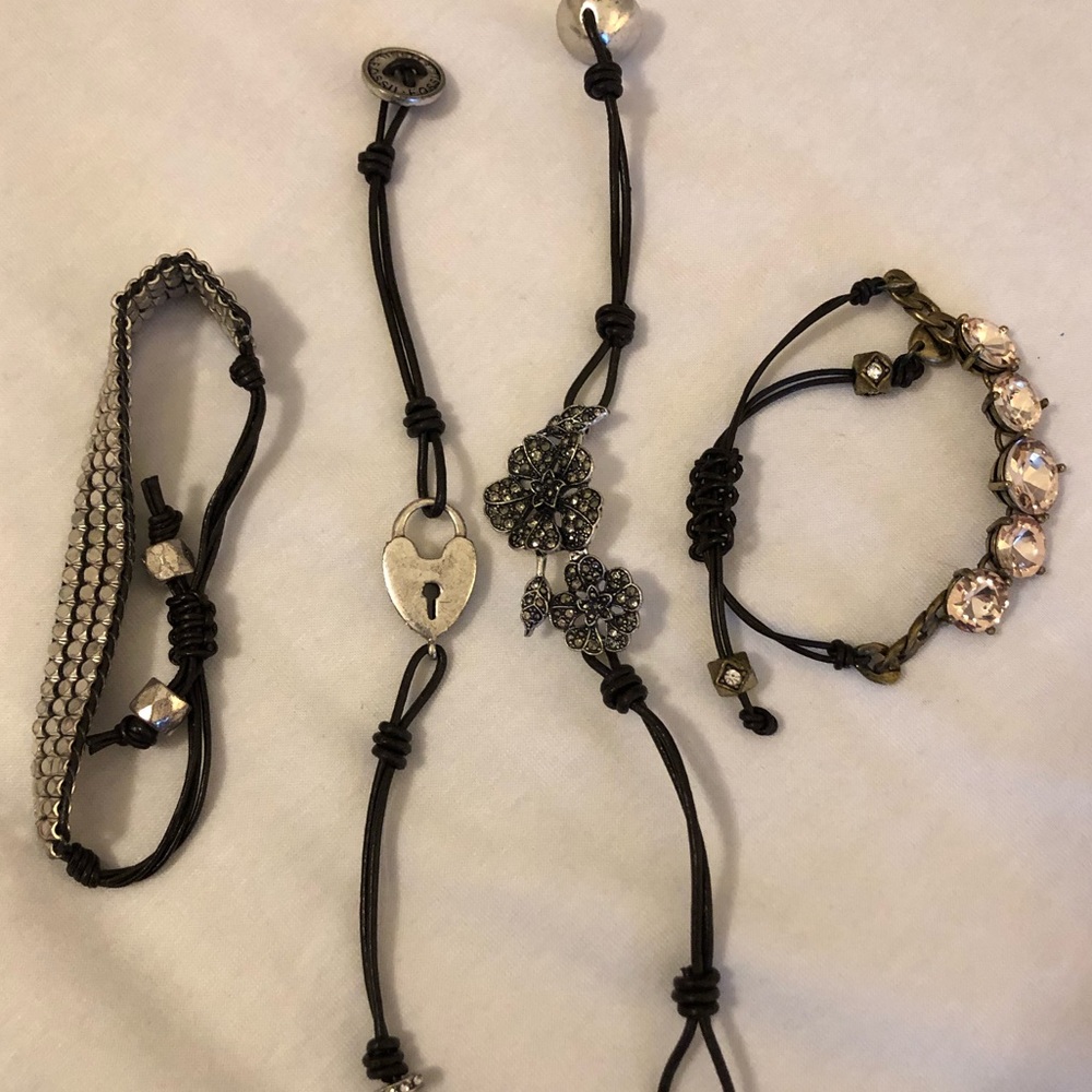 Leather Fossil Bracelets
